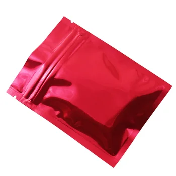 7.5*10cm 1000pcs/daug Blizgus Raudonas Reclosable Aliuminio Folija Zip-Lock Paketas Krepšys DHL Shipping Spec. Antspaudas Maisto Vakuuminė Pakuotė Krepšiai