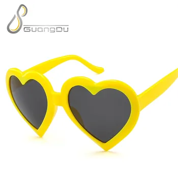 širdies akiniai nuo saulės moterims 2018 atspindys prekės dizaineris juoda geltona balta mėlyna Širdies Aštrių ponios akinius oculos de sol feminino