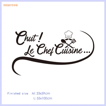 Lipdukas prancūzų chef gourmet vinilo sienos lipdukas meno nuimamas tapetai, freskos virtuvės plytelių namų puošybai tapyba, plakatas DW0634