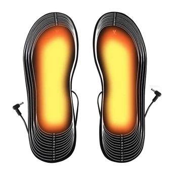 USB Šildomos Batų Vidpadžiai Elektros Koja Atšilimo Trinkelėmis Kojų Šilčiau Kojinių Padas Mat Žiemos Lauko Sporto Šildymo Vidpadžiai, Žiemą Šilta