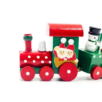 2019 Linksmų Kalėdų Mini Medinis Traukinio Žaislų Kalėdų Naujoviška Dovana Vaikas, Žaislai Vaikams, Dovanos Diecasts Naujieji Metai Apdaila