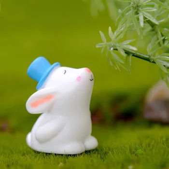 4Pcs Animacinių filmų Triušis Pasakų Sodo Miniatiūros Gyvūnų Prekių Terariumai Figūrėlės Micro Kraštovaizdžio Papuošalai Namų Dekoro Priedai