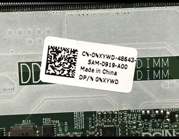 Aukštos kokybės NXYWD už Dell Inspiron 7559 Nešiojamas Plokštė KN-0NXYWD DAAM9AMB8D0 SR2FP I5-6300HQ GTX960M 4GB Visiškai Išbandyta