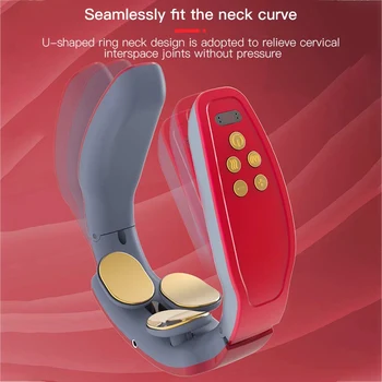 Smart gimdos Kaklelio Stuburo Massager Nešiojamų protingas pulsas kaklo massager Kaklo apsaugą (Baterijos arba USB tiekimas)