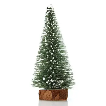 Kalėdų Medžio Plastiko Santa Sniego, Šalnų Kaime Putz Namas Ornamentu Santa Medis Gražus 10vnt Stalo Namuose Dirbtinis