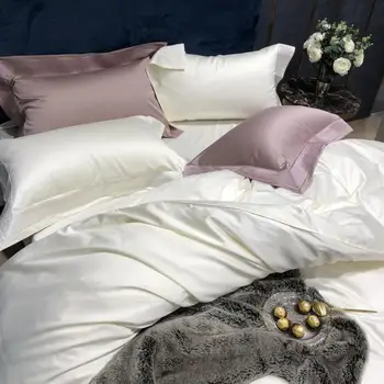 1000TCEgyptian Medvilnės Balta Raudona Patalynės Komplektas Prabangos Karalienė King size Lova lapas antklode padengti lova nustatyti couvre lit de luxe 