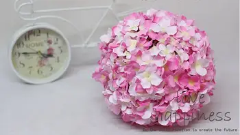 Dirbtinio Šilko hydrangea gėlių galvos vestuvių puokštė Gėlių Sienos Arka 
