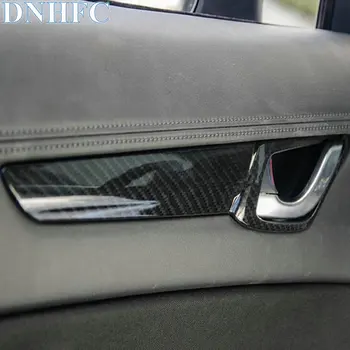 DNHFC 4PC/SET Anglies pluošto stiliaus automobilio Viduje rankena jungiklis dekoratyvinis blizgančiais Už 