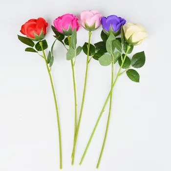 25PCS 6CM Muilas Rožė Gėlių Galvos Vestuves Apdaila, Dirbtinės Gėlės Didelis Rožių Galvos Valentino Diena Dovana