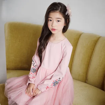 2019 Naują Pavasario Prekės Kūdikių Mergaičių Suknelė Vaikai Princesė Dress Vaikų Akių Suknelė Rožinės Spalvos Paauglių Bamblys Fancy Dress Kratinys,#3805