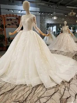 AIJINGYU Vietnamas Dress Satino Pynimas Preowned už Prieinamą kainą Vestuvinius Gownes Su Rankovėmis Parduotuvė Internete, Vestuvinės Suknelės