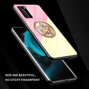 Anime Sailor moon Telefoną Atveju Huawei P Smart Z 2019 30 P40 P20 Pro P10 Lite 2021 5G Grūdintas Stiklas Funda Korpuso Dangtelio