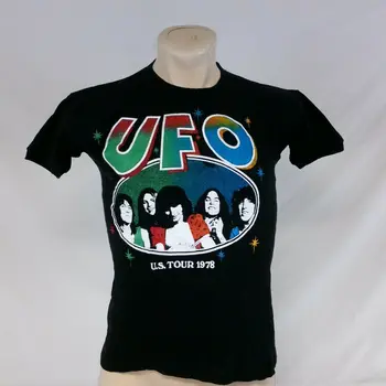 Derliaus 1978 Ufo Kelionių Marškinėliai 70 Tee Koncertas Ozzy Skubėti Dio Roko grupės Vidutinio