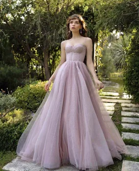 Arabijos Dizaino Prom Dresses Rose Pink Spageti Dirželis Brangioji Bling Bling Grindų Ilgis Vestidos De Formature