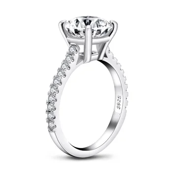 Jellystory prabangūs žiedai su 3ct turas kūrybos moissanites 925 sterlingas sidabro juvelyriniai dirbiniai moterų vestuvių dalyvavimas didmeninės