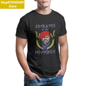 SOCRATES YRA MANO HOMEBOY T-Shirt Custom Black Porų Atitikimo Mielas trumpomis Rankovėmis Plius Dydis Drabužių 12801