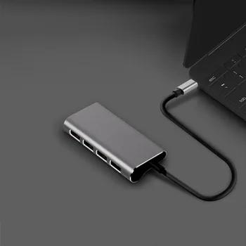5 in 1 Tipo C 3.1-USB Šakotuvai C Tipo Adapteris su 1 USB 3.0 + 3 USB 2.0 + 1 USB C Įkrovimo lizdas Suppot Įkrauti Išmanųjį telefoną
