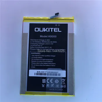 Už OUKITEL K8000 baterija 8000mAh Ilgas budėjimo laikas Mobiliojo telefono baterija Aukštos kokybės OUKITEL Mobilių Priedų