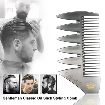 Džentelmenas Platus Dantų Plaukų Šukos dvipusis Klasikinis Naftos Dėmė Stiliaus Plaukų Šepetys plaukų iššukavimo Anti-static Hairbrush