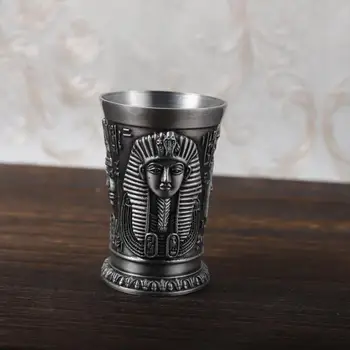 Metalo retro Egipto vyno taure kūrybos alkoholiniai gėrimai namų apyvokos trimitas asmenybės shot kokteilių puodelis