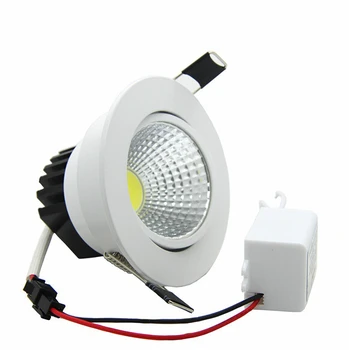 Cob led downlight pritemdomi 6W 12W White shell AC 110V, 220V dėmesio lubų lempa Šiltai /šaltai Balta Nemokamas Pristatymas