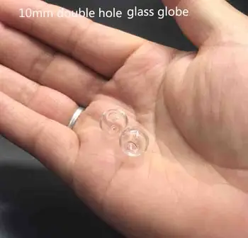 10 mm apvalus stiklas pasaulyje burbulas su 2-3mm dviguba anga stiklo buteliukas pakabukas Kvepalai stiklo butelis, karoliukai, karoliai priedai 500pcs