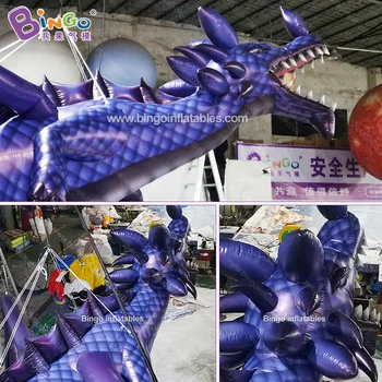Pagal užsakymą pagaminti 6x4x6.3 metrų milžinas pripučiami drakonas / pripučiami plaukioja drakonas apdaila žaislai