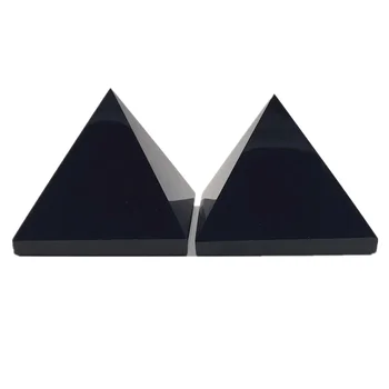 Obsidianas Piramidės Gydymo Kristalinis Kvarcas, Amatai, Dovana, Namų Dekoro Gražus Blizgantis Paviršius Lašas Laivybos