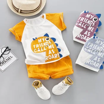 Mielas kietas medvilnės boutique berniukų šortai komplektus didmeninės kūdikių drabužiai