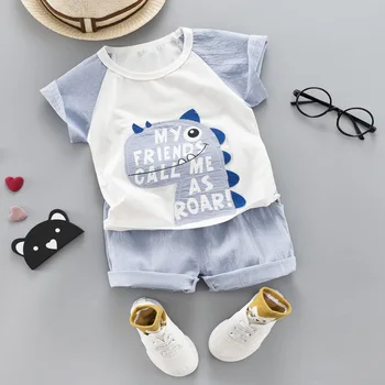 Mielas kietas medvilnės boutique berniukų šortai komplektus didmeninės kūdikių drabužiai