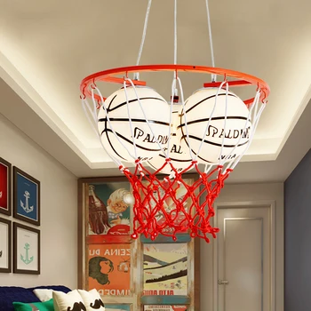 Modern art deco krepšinio lubų šviesos kūrybos vaikų, miegamojo, LED lempos berniukas kambario lubų apšvietimo įrenginiai E27 energijos taupymo M