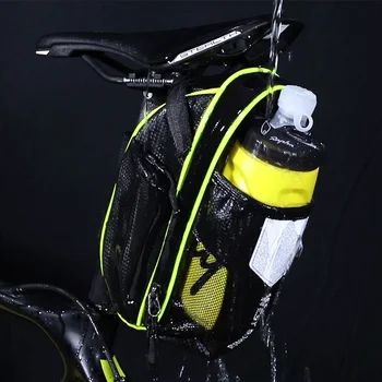 Dviračio galinis krepšys, atsparus vandeniui anglies modelio vandens butelis krepšys bicycle repair kit balno pagalvių MTB galinės sėdynės krepšys vandens butelį, maišelį