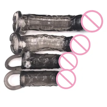 Tikroviškos Penio Movos Plėtros Kietojo Galvos Pratęsti Prezervatyvą Penis Extender su Kulka Lytis Produktai Man
