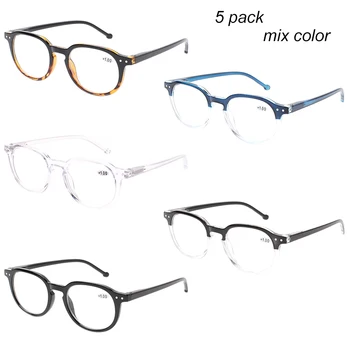 2018 m., naujas 5 pack vyrams ir moterims, skaitymo akiniai mados permatomas rėmo dizainas pavasario vyrių skaitytojai 0.5 1.5 2.0 2.5 3.0 4.0