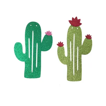 1 Set Puikus Dvipusis Kaktusas Reklama Vimpelas Vasaros Tema Vestuvėms, Papuošalai Šalies Prekių