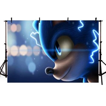 Sonic the Hedgehog Temą Sluoksnių Berniukas Gimtadienio Fotografijos Fone Photo Booth Rekvizitas, Photocall