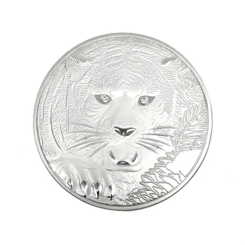 Dragon Battle Tigras Auksu Sidabro Proginė Moneta Gyvūnų Meilė, Medalis, Moneta Papuošalai Namų Puošybai