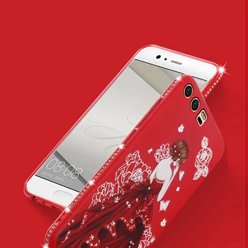 Telefoną Atveju Huawei Mate7 Kalnų Krištolas Padengti Ultra Plonas Mergina Atgal Spausdinti Atveju, Huawei Mate 7 Galinį Dangtelį Priedai Rubisafe