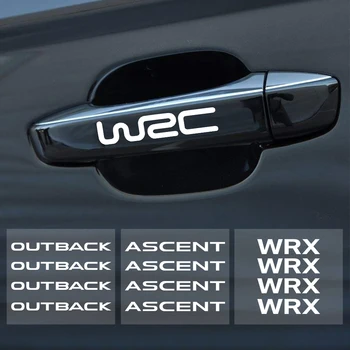 4PCS Automobilių Durų Rankena Atspindintis Dekoro Lipdukai, Vinilo Lipdukai Subaru Forester XV WRX STI BRZ Impreza WRC Pasikėlimas Palikimas Impreza