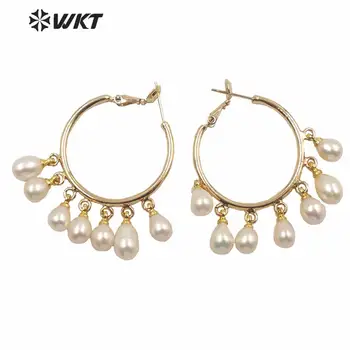 WT-MPE031 Spalvingas mados didelis hiperbole moterų auskarai aukso electroplated žavinga lašas auskarai jubiliejų auskarai