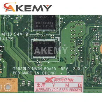 Akmey TP550LJ Plokštė W/ I5-5200CPU 4GB RAM GT920M/2G Už ASUS TP550 TP550L TP550LD TP550LJ Nešiojamas Mainboard LVDS