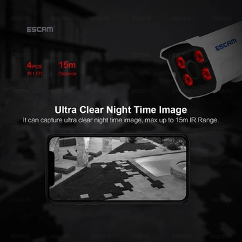 ESCAM QD900 WIFI 1080P HD Namų Saugumo kamerų Sistema, Belaidžio Tinklo ir SPINDULIŲ Naktinio Matymo Kulka Stebėjimo Lauko Mini Kameros