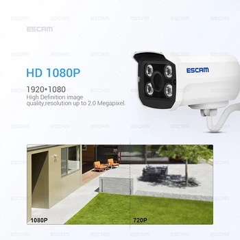 ESCAM QD900 WIFI 1080P HD Namų Saugumo kamerų Sistema, Belaidžio Tinklo ir SPINDULIŲ Naktinio Matymo Kulka Stebėjimo Lauko Mini Kameros