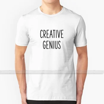 Kūrybinis Genijus Marškinėliai Custom Design Medvilnės Vyrams, Moterims, T - Shirt Vasaros Viršūnes kūrybinis genijus citatos žodžiai, posakiai, kūrybos