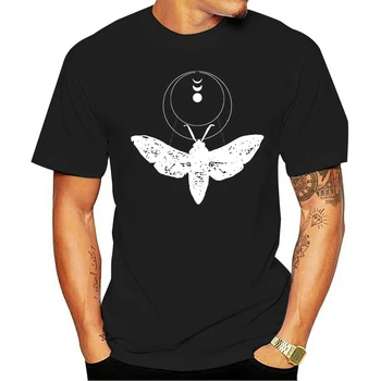 2021 Laisvalaikio Mados medvilnės O-kaklo T-shirt Kandys Ir Mėnulio Trumpas Rankovėmis Unisex Gotikos Ragana Grafinis Vasaros Stilius