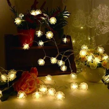 šalis dekoro LED String Žiburiai Kalėdų Pasakų Žibintai girliandą Lauko Namo Vestuvių/Šalis/Užuolaidos/Sodo Puošmena 2vnt