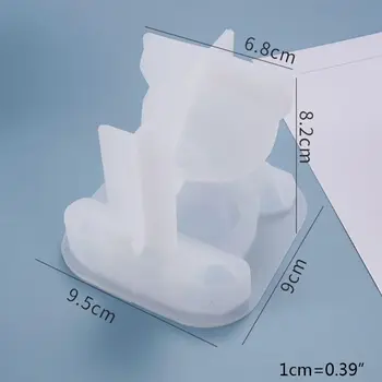 Crystal Epoksidinės Dervos Formų Animacinių filmų 3D Lokys Telefono Turėtojas Liejimo Silikono Forma 