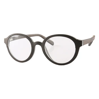 Plonas šviesos patvarus ovalo formos juodasis mediniai akiniai nuo saulės apvalus aliuminio, medienos akinius, skaitymo akiniai, optiniai akiniai, akinių rėmeliai