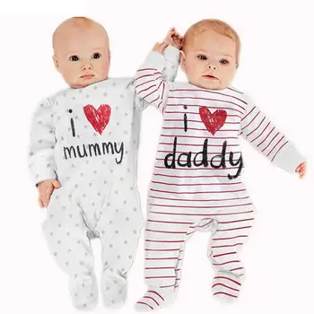 2020 kūdikių berniukai & mergaites drabužių kūdikiams spausdinti myli mamyte ir tėveli roupas meninos naujagimių drabužiai