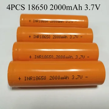 SORAVESS 4/8PCS 18650 Baterija 3.7 V 2000mAh Įkrovimo 5C Galia Stiliaus Ličio Jonų INR18650 Baterijas Elektrinis Dviratis